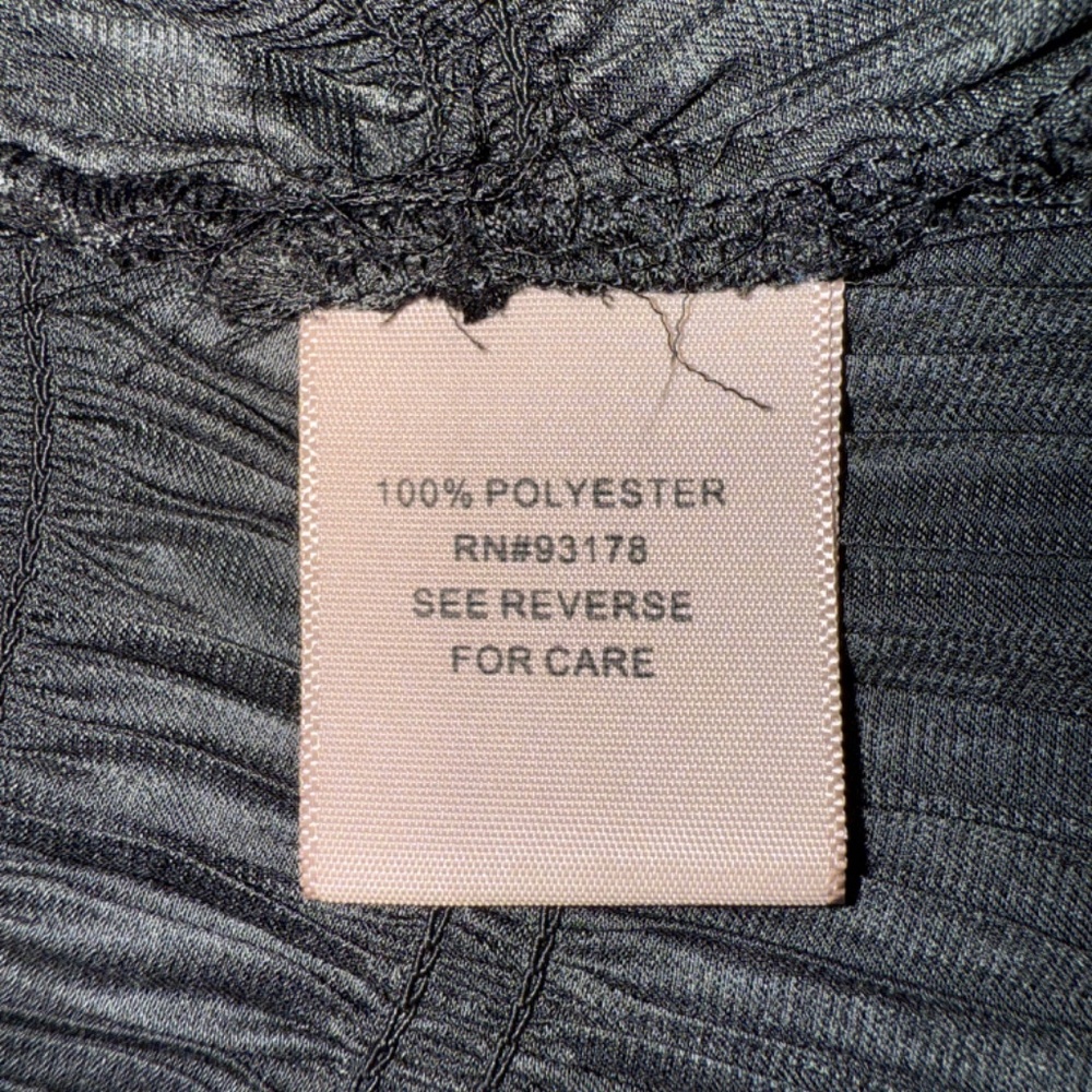 Philosophy | Black Silky Long Sleeve Blouse | Size XL - Picture 6 of 8